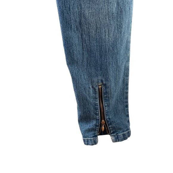 White House Black Market “Blanc” Ankle Zip Skinny Jeans Size 4 Stretch Denim - Picture 3 of 6
